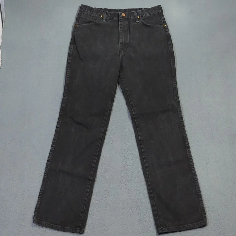 Wrangler VTG Jeans Mens 34x32 Black 936 WBK Slim Cowboy Cut Slim Fit Made In USA
